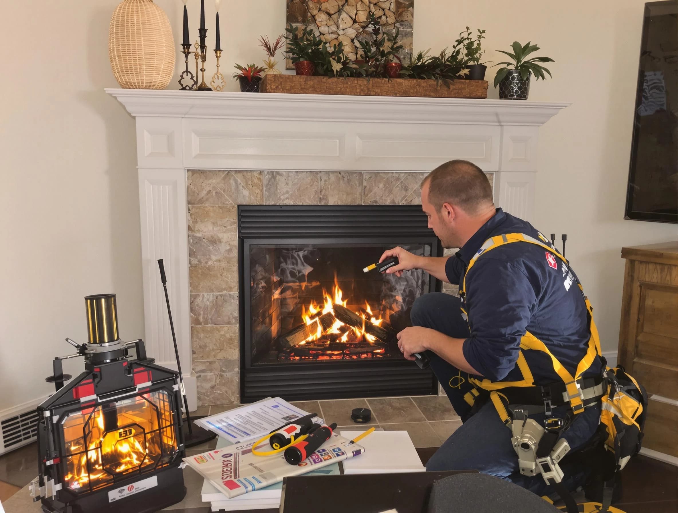 Safety-focused fireplace inspection by Bennett Chimney Sweep in Bennett, CO