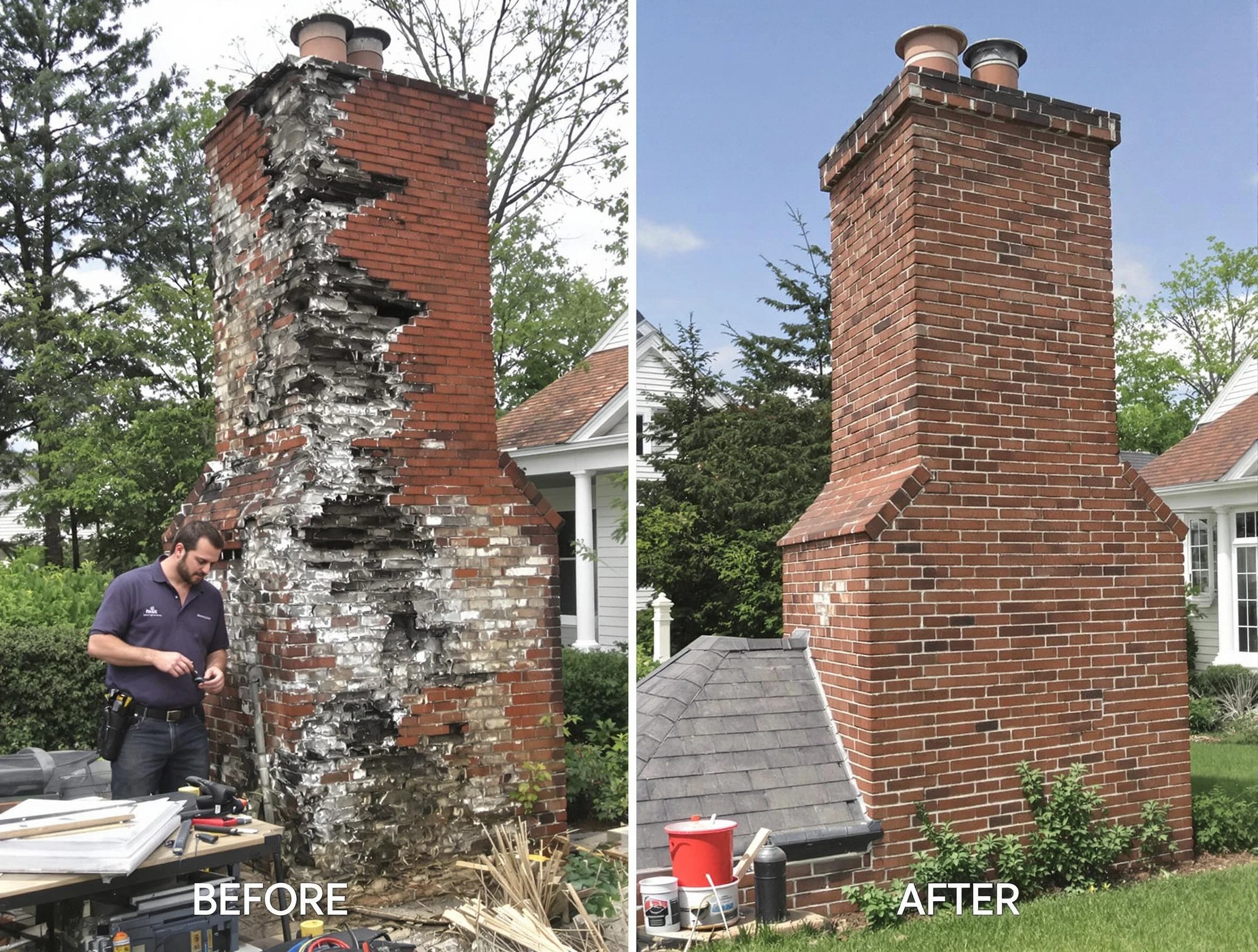 Bennett Chimney Sweep performing a full chimney restoration in Bennett, CO