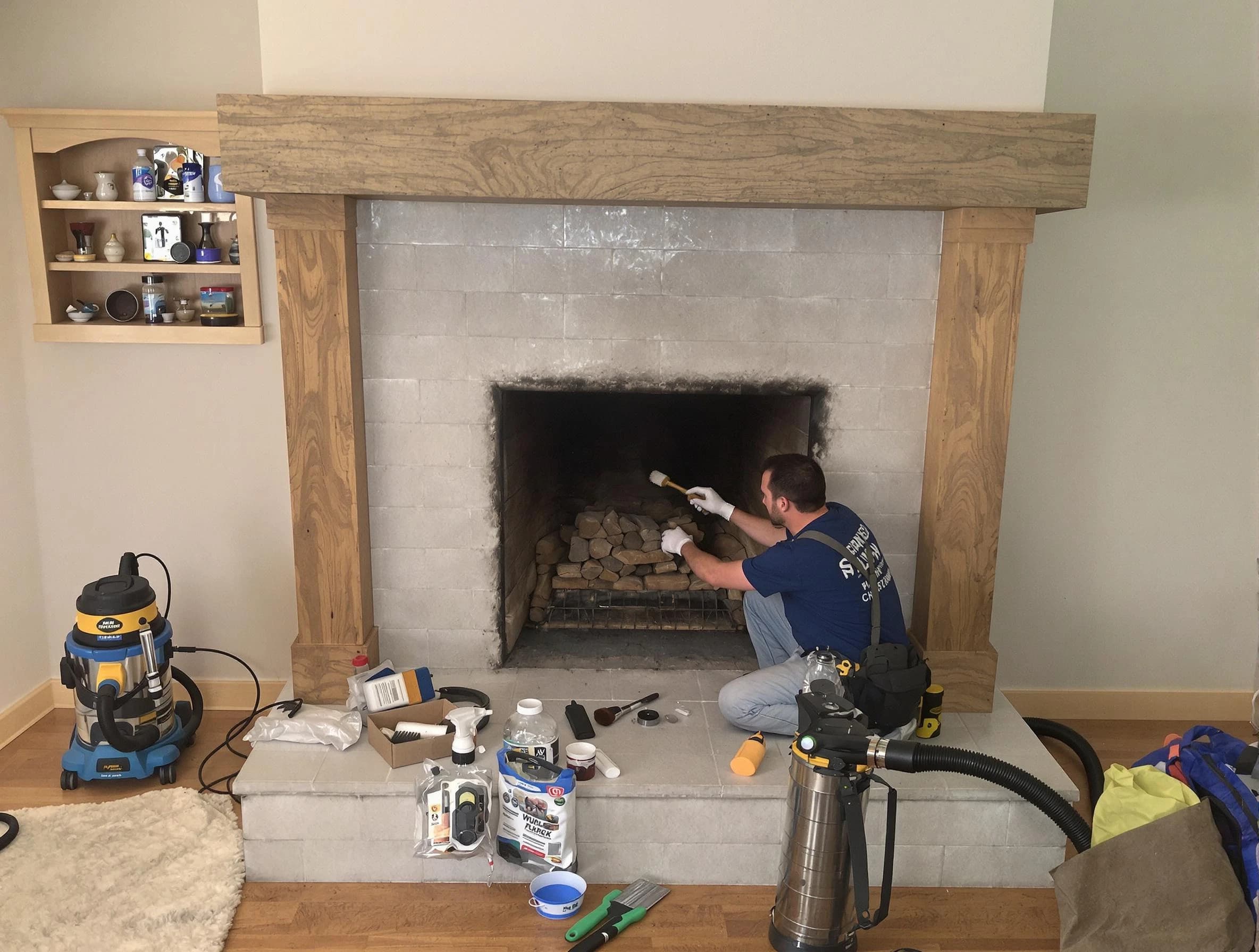 Detailed creosote removal process by Bennett Chimney Sweep in Bennett, CO