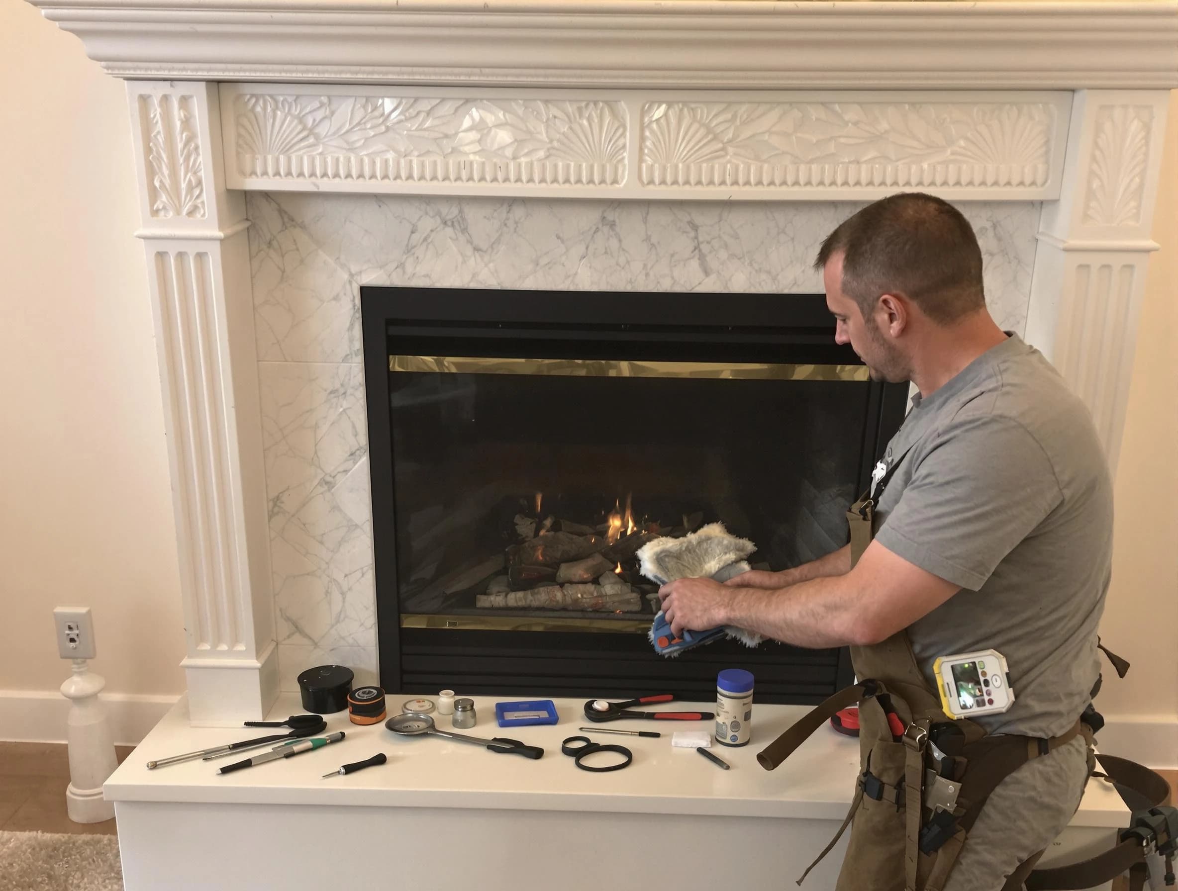 Bennett Chimney Sweep performing fireplace maintenance in Bennett, CO