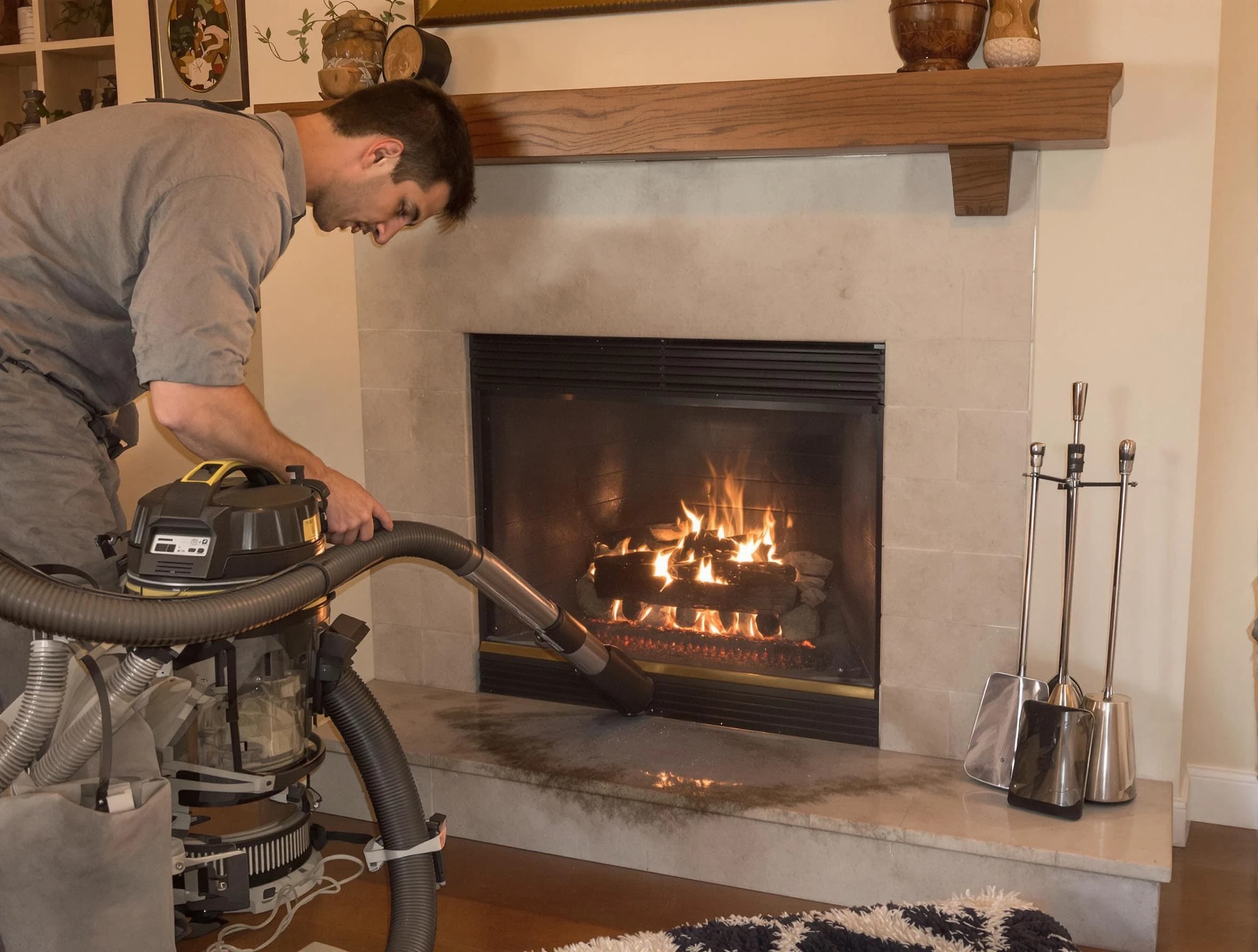 Routine fireplace upkeep by Bennett Chimney Sweep in Bennett, CO