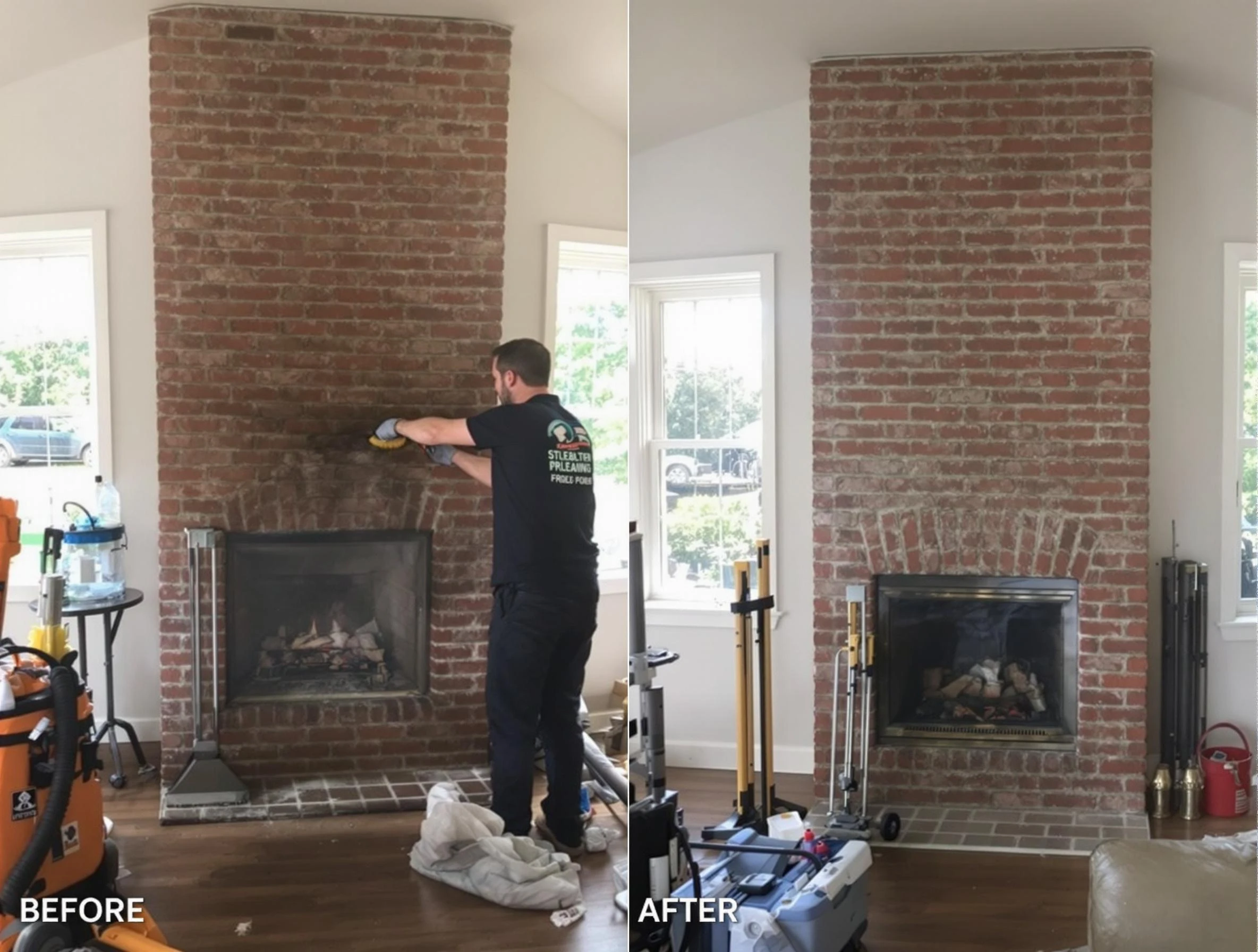 Finished chimney sweeping service by Bennett Chimney Sweep in Bennett, CO