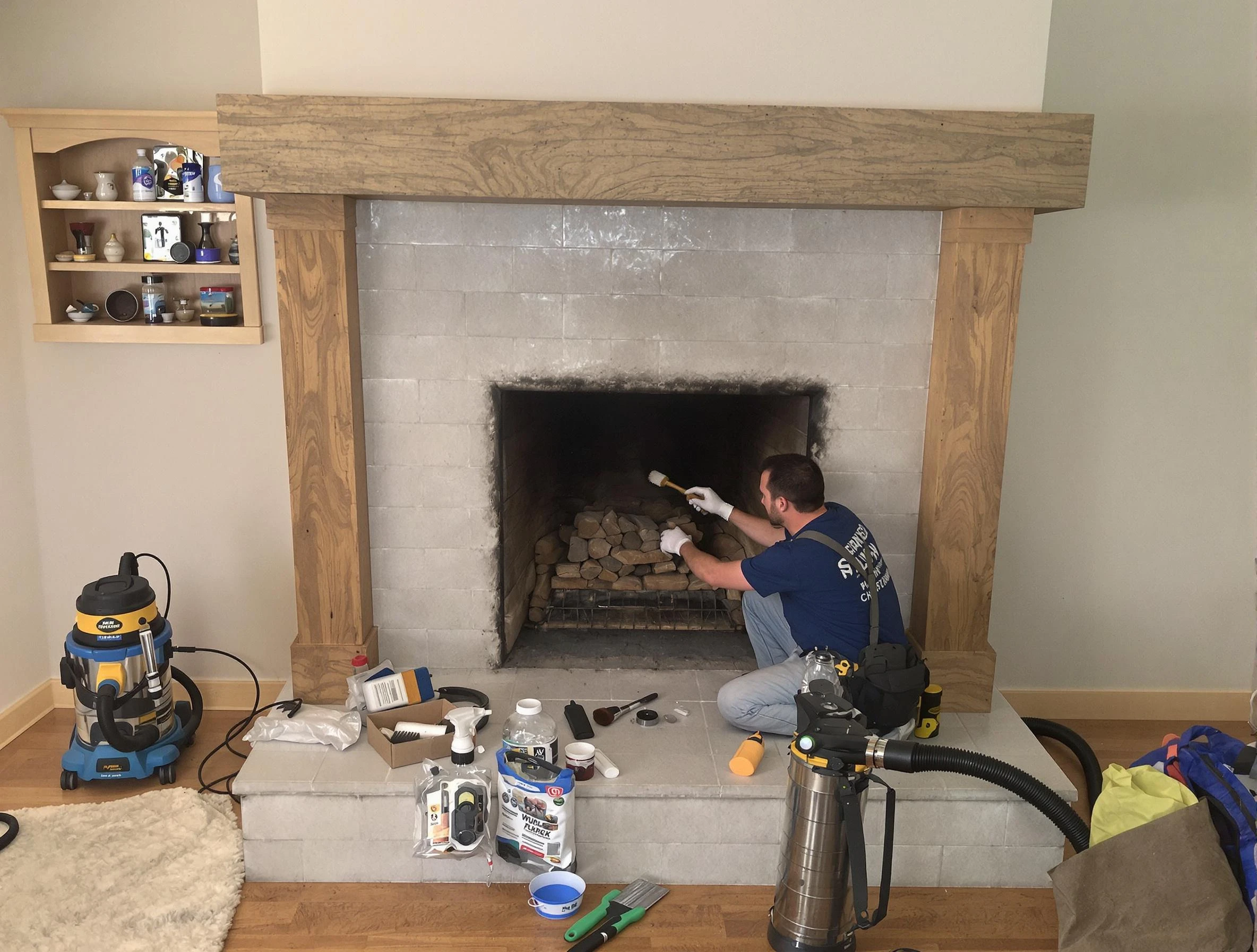 Detailed creosote removal process by Bennett Chimney Sweep in Bennett, CO