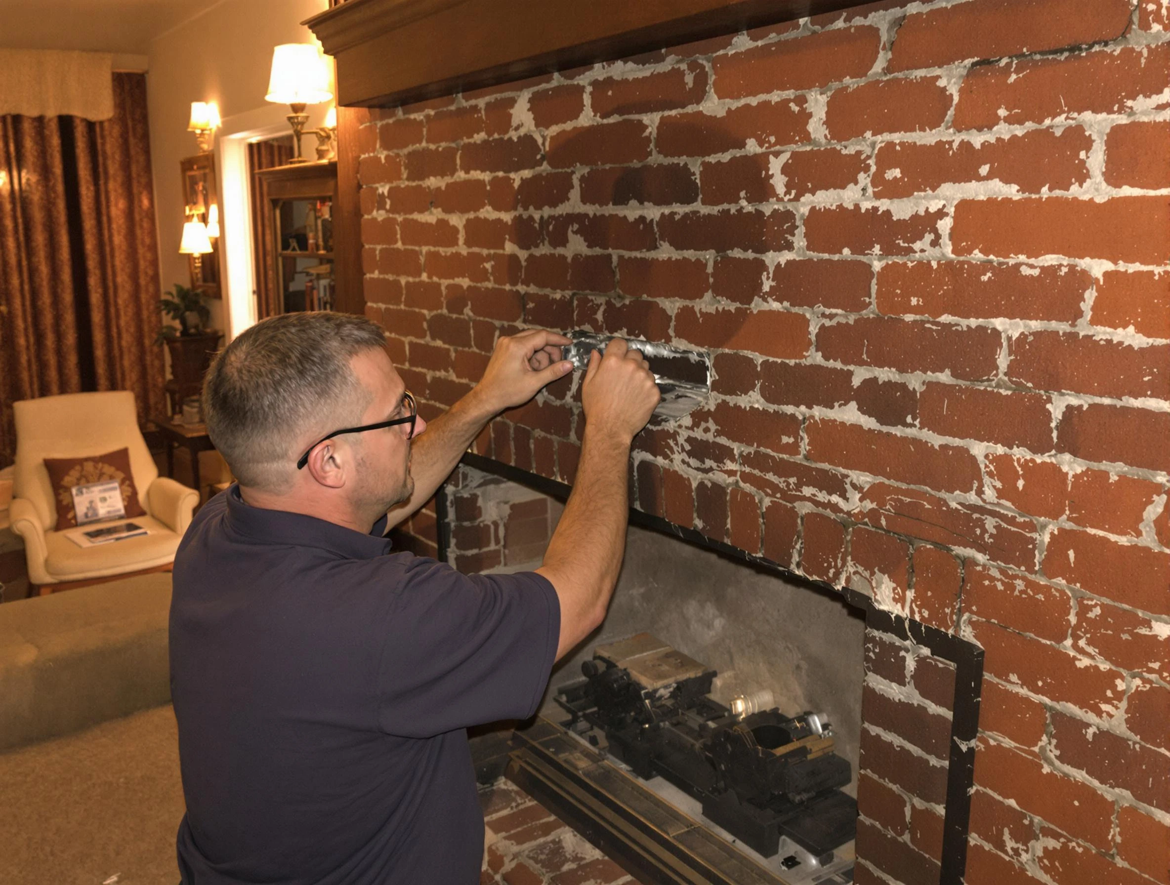 Bennett Chimney Sweep expert fixing a fireplace in Bennett, CO